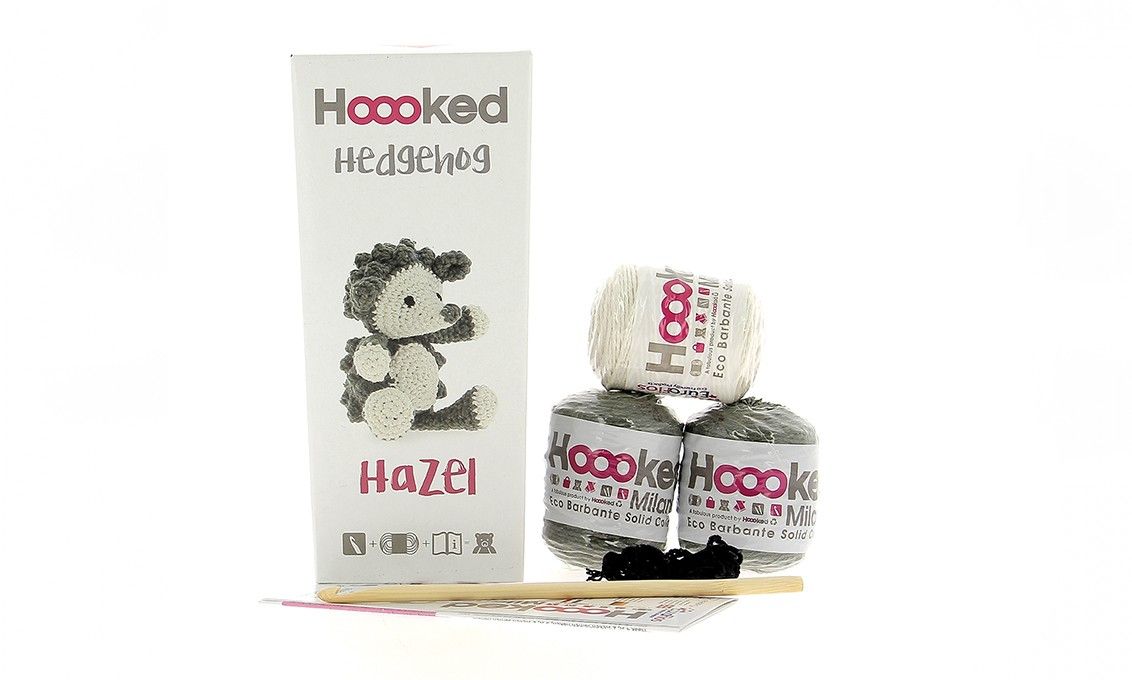 Hazel Hedgehog Hoooked Crochet Kit with Eco Barbante Yarn