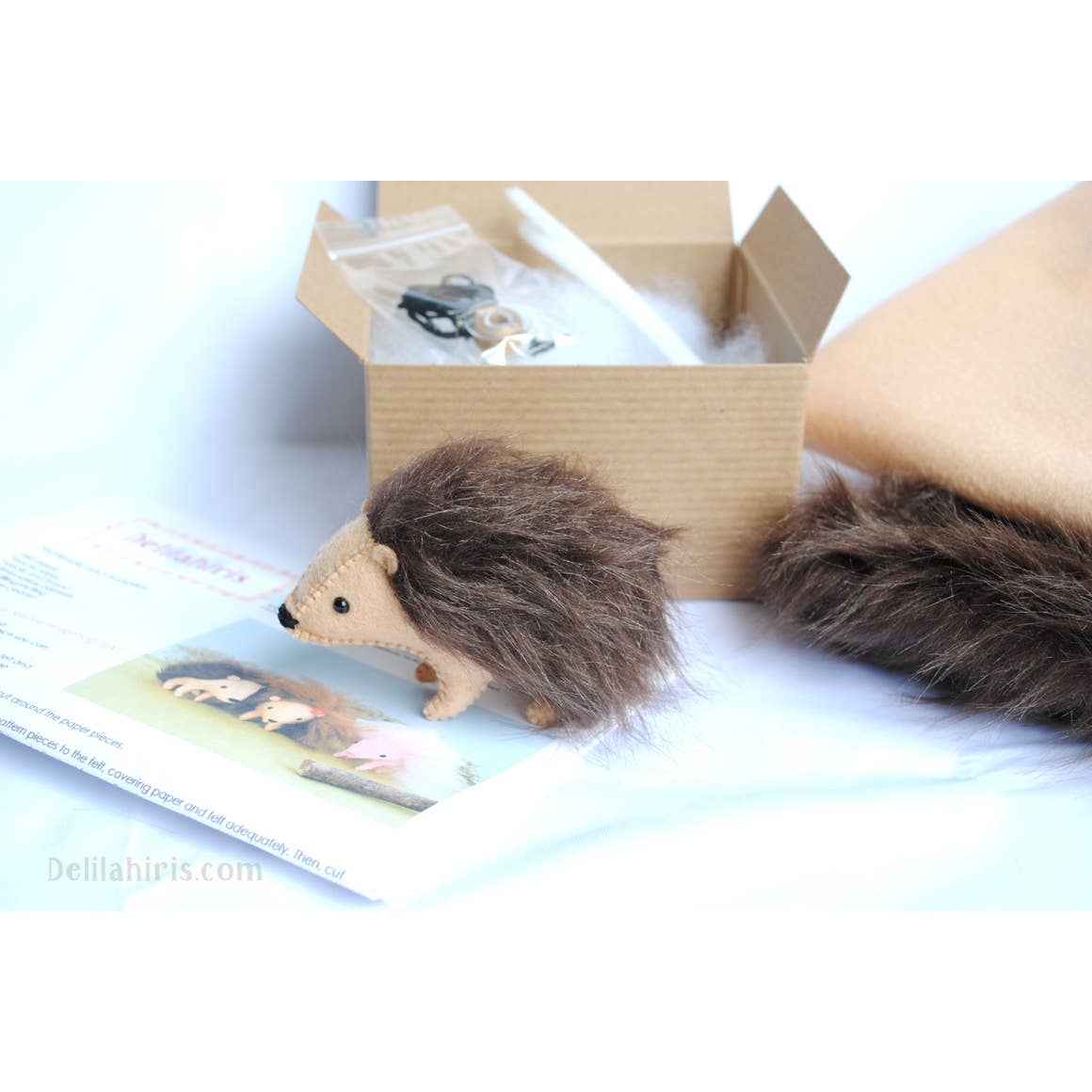 Delilah Iris Felt Hedgehog Hand Sewing Kit