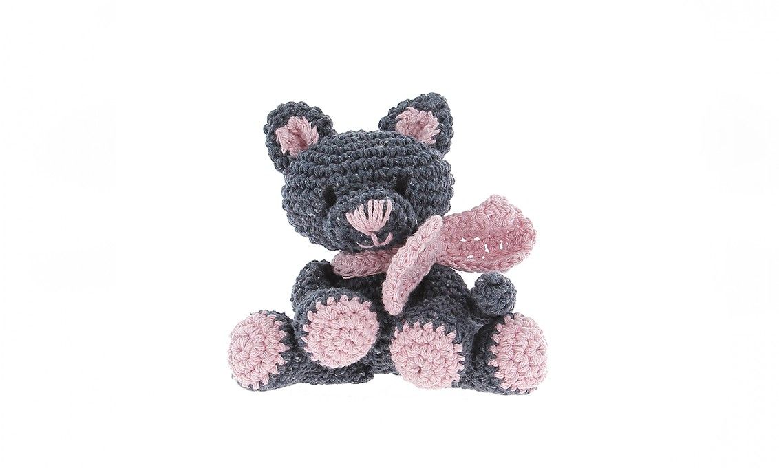 Kitten Kyra Hoooked Crochet Kit with Eco Barbante Yarn