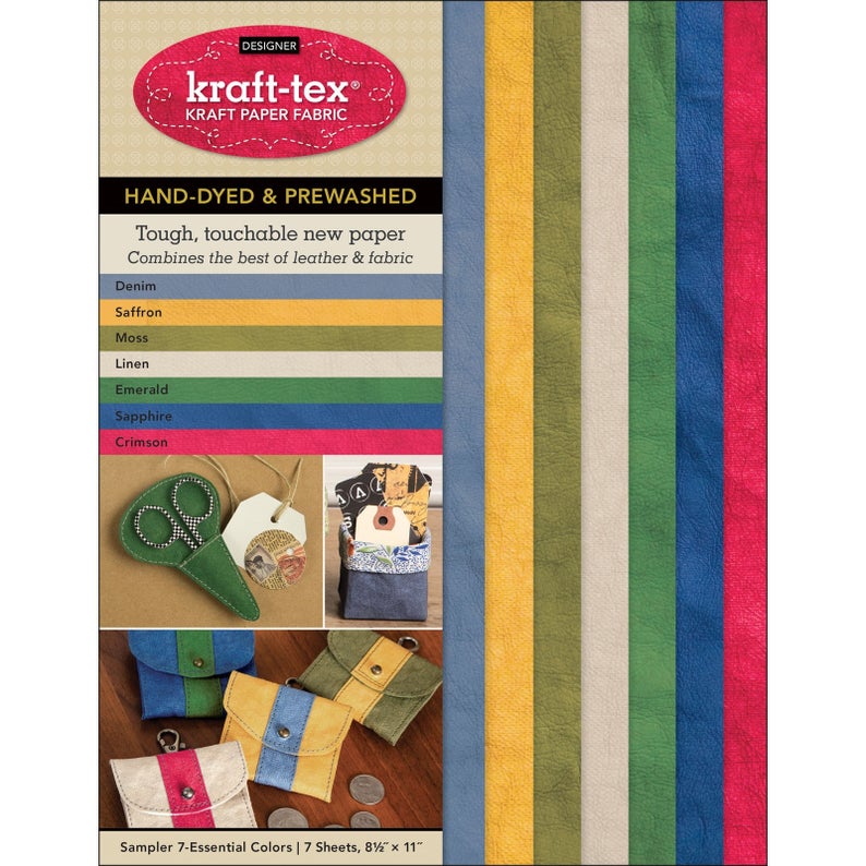 Kraft-Tex Paper Fabric Hand-Dyed & Prewashed Sampler Pack
