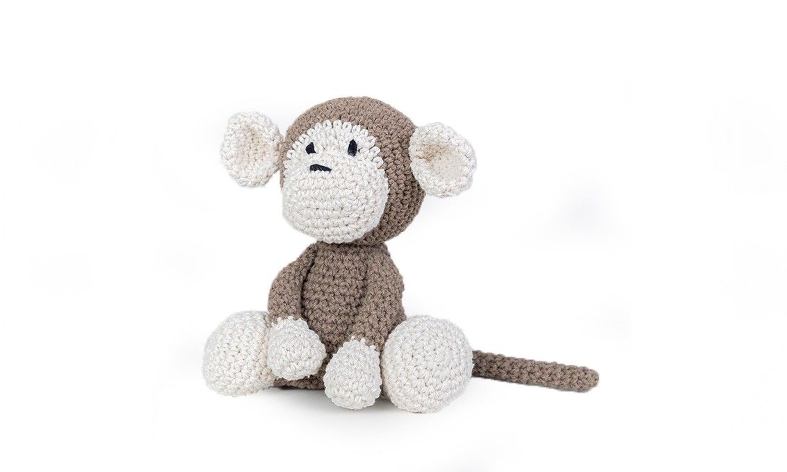 Monkey Mace Hoooked Crochet Kit with Eco Barbante Yarn