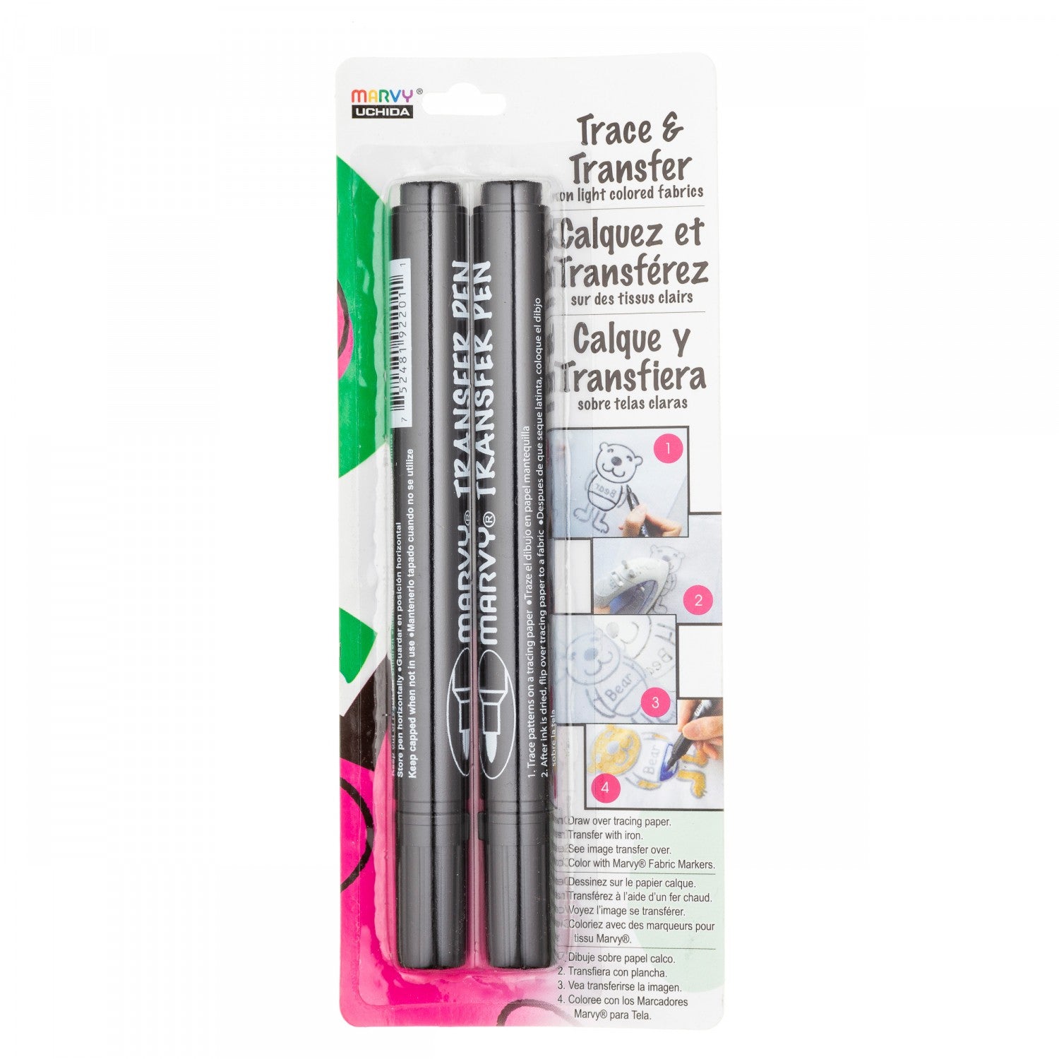 Trace & Transfer Fabric Marker 2 Pack
