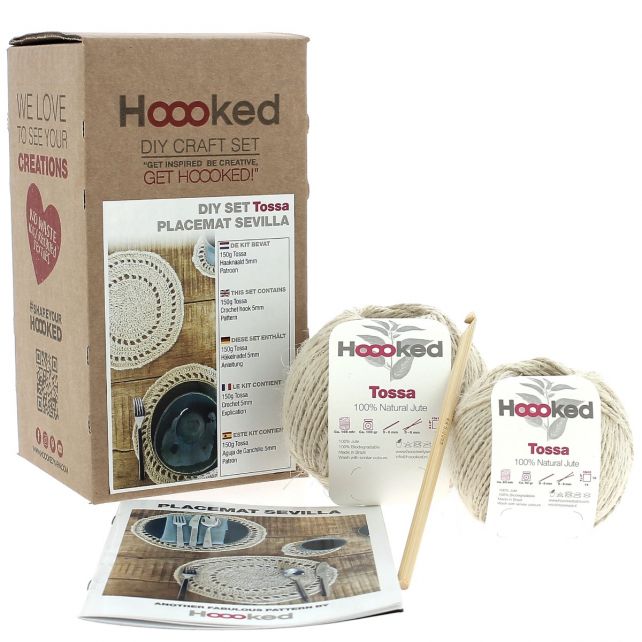 Hoooked DIY Crochet Placemat Kit
