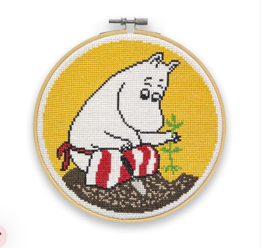 The Crafty Kit Company - Moomin Cross Stitch Kit - Moominmamma Planting