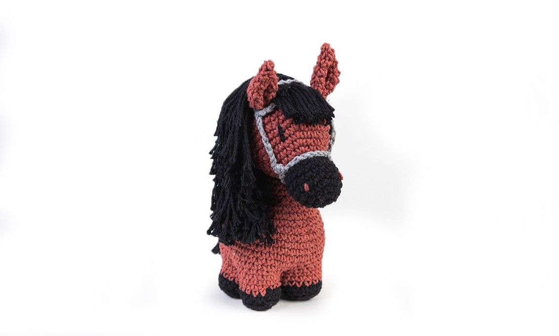 Pony Sienna Hoooked Crochet Kit with Eco Barbante Yarn