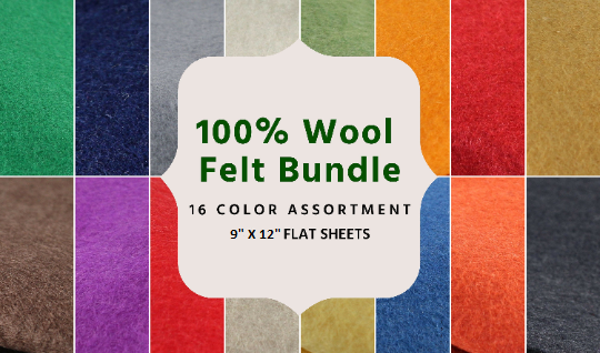 National Nonwovens Homespun Collection 100% Wool Felt - 9 in x 12 in